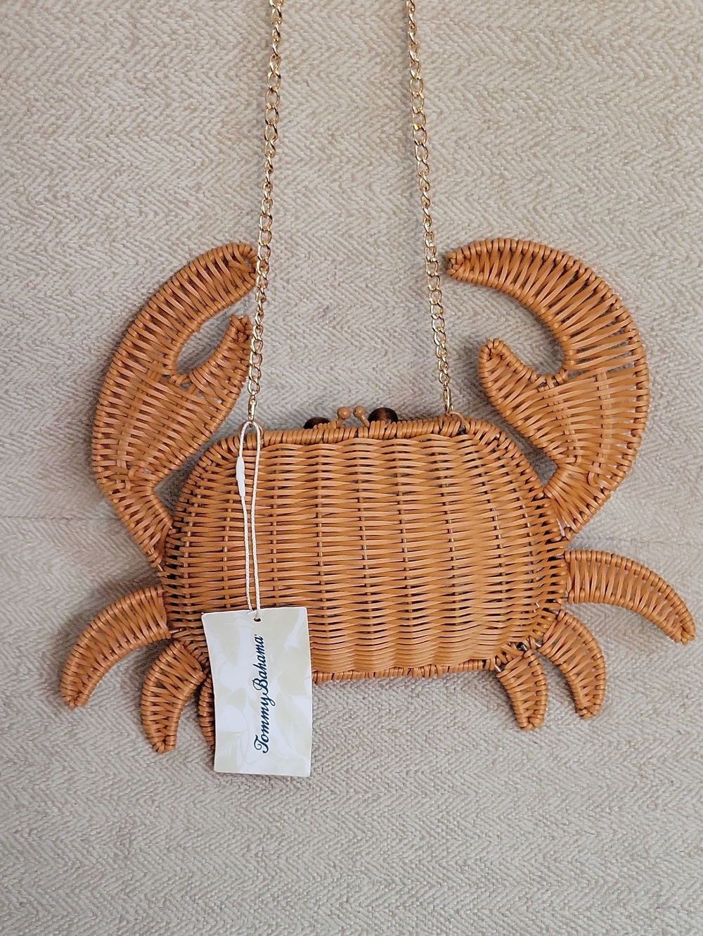 TOMMY BAHAMA Crab Wicker Crossbody Clutch Bag, Viral, Hard To Find - Picture 4 of 9